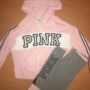 PINK VS Crop Hoodie & Leggings